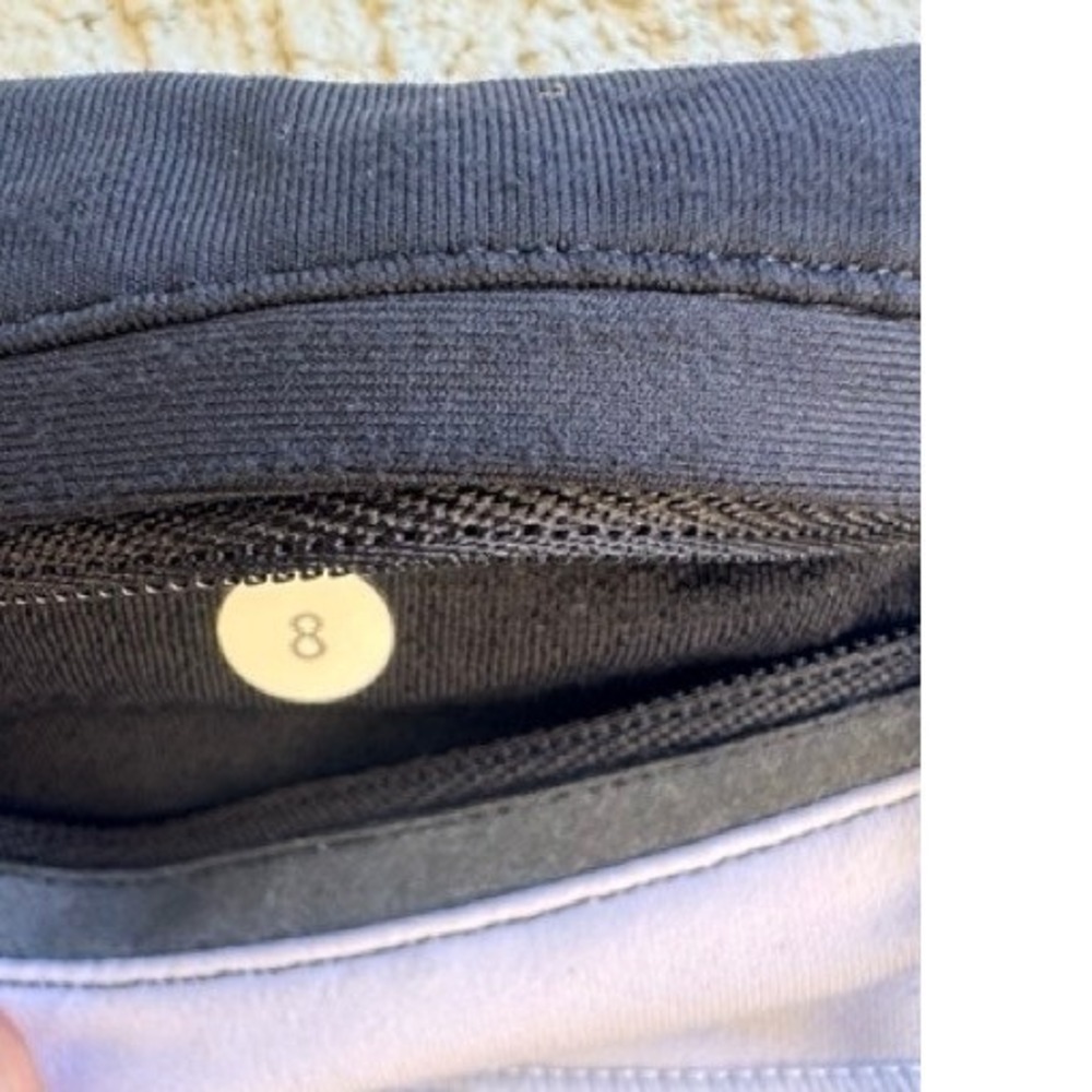Lululemon Run Inspire Tight II Black White Stripe Leggings Pants SZ 8 Athleisure - Picture 7 of 8